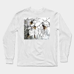 Frozen Branches and Leaves- Freezing Rain in the Spring Long Sleeve T-Shirt